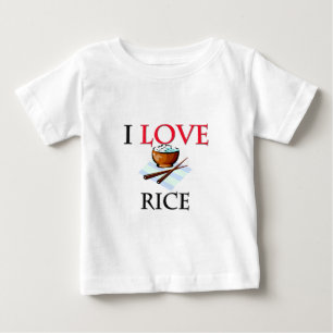 T-shirt Pour Bébé J'aime le riz
