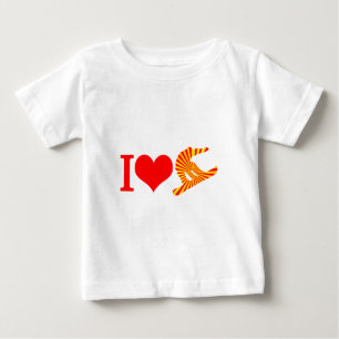 T-shirt Pour Bébé J'aime le snowboard