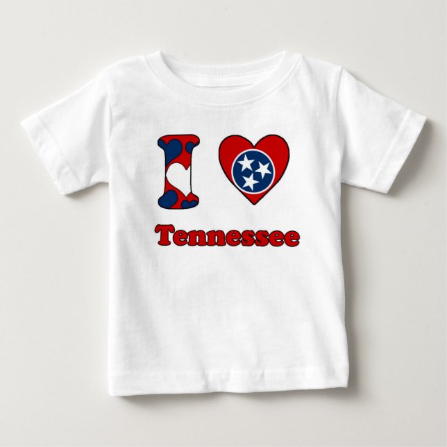 T-shirt Pour Bébé J'aime le Tennessee (Devant)