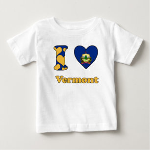 T-shirt Pour Bébé J'aime le Vermont