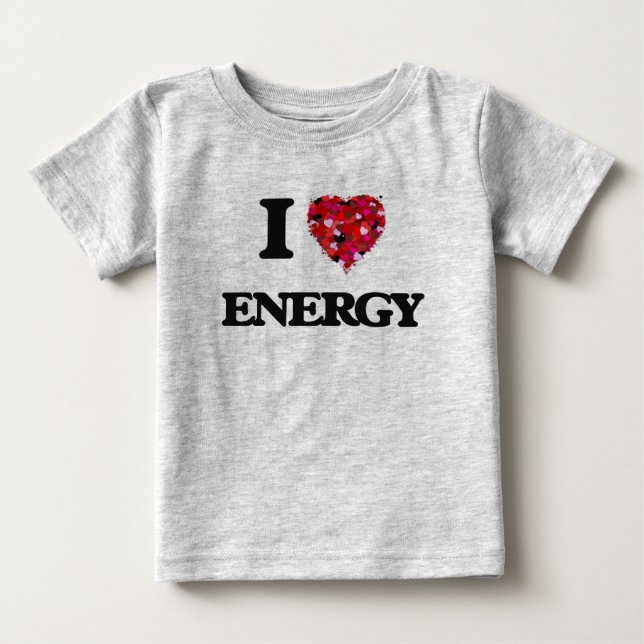 T-shirt Pour Bébé J'aime l'ÉNERGIE (Devant)