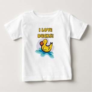 T-shirt Pour Bébé J'aime les canards