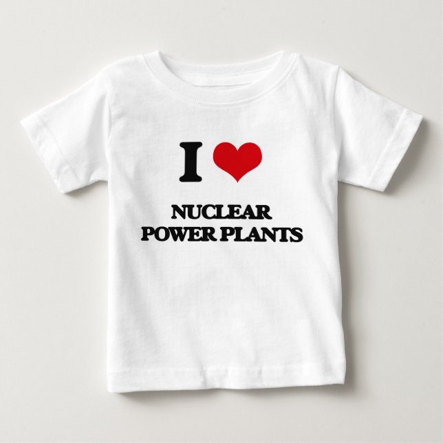T-shirt Pour Bébé J'aime les centrales nucléaires (Devant)