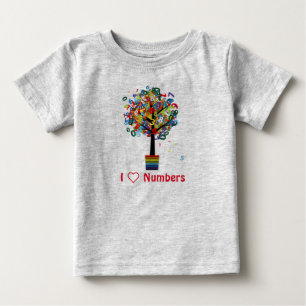 T-shirt Pour Bébé J'Aime Les Chiffres... Je suis un génie