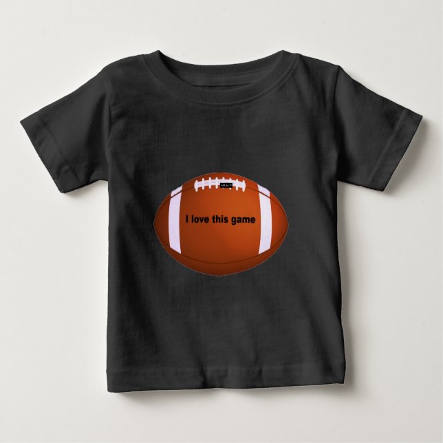 T-shirt Pour Bébé J'aime les footballs américains.png (Devant)