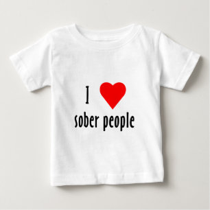 T-shirt Pour Bébé J'Aime Les Gens Sobers
