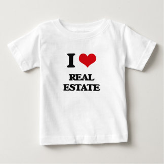 T-shirt Pour Bébé J'aime les immobiliers