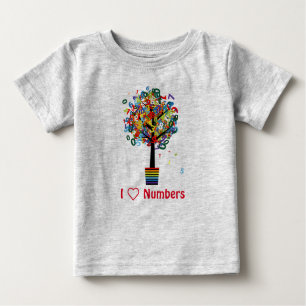T-shirt Pour Bébé J'Aime Les Numéros... Je suis un génie