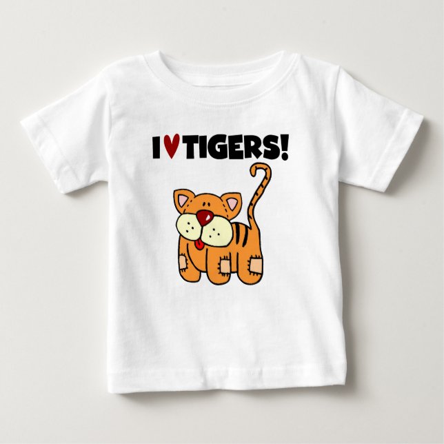 T-shirt Pour Bébé J'aime les tigres (Devant)