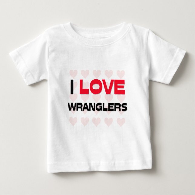 T-SHIRT POUR BÉBÉ J'AIME LES WRANGLERS (Devant)