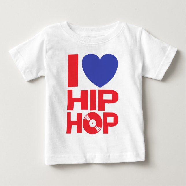 T-shirt Pour Bébé J'aime l'Hip hop (Devant)