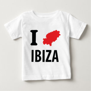 T-shirt Pour Bébé J'aime l'icône Ibiza