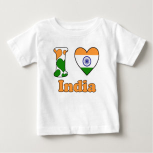 T-shirt Pour Bébé J'aime l'Inde
