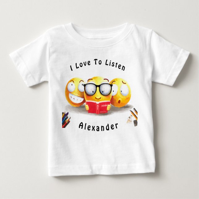 T-shirt Pour Bébé J'Aime Lire Lecteur De Livres (Devant)