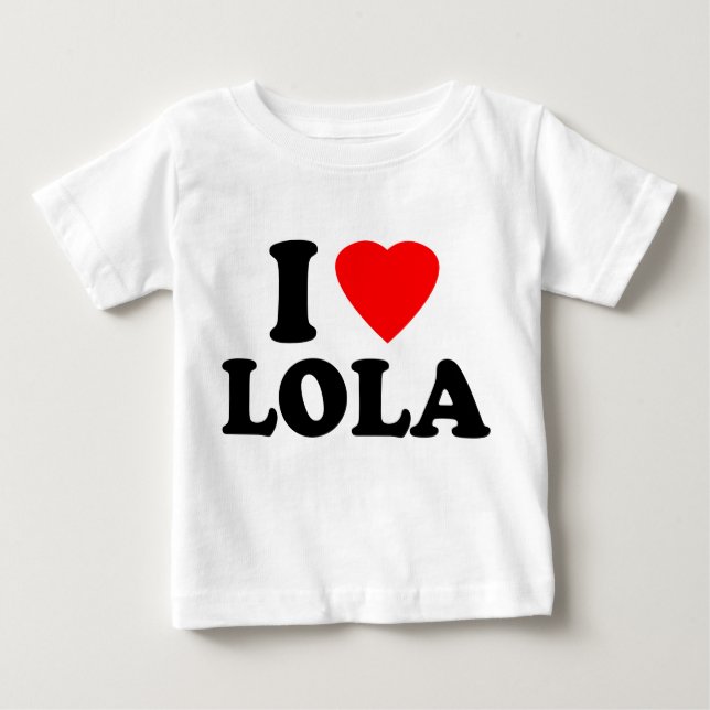 T-shirt Pour Bébé J'aime Lola (Devant)