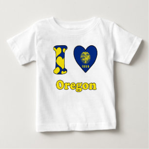 T-shirt Pour Bébé J'aime l'Oregon