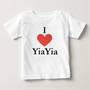 T-shirt Pour Bébé J'aime l'une seule pièce de Yiayia