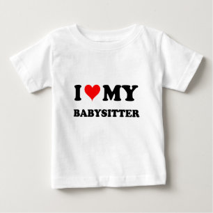 T-shirt Pour Bébé J'aime ma babysitter