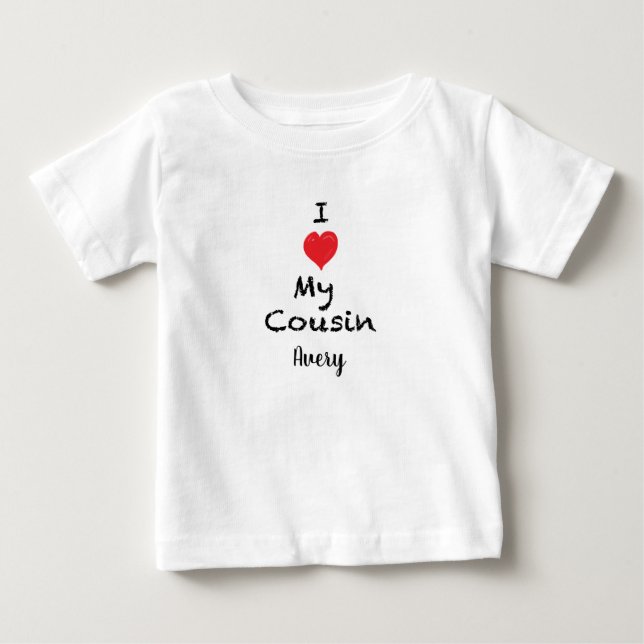 T-shirt Pour Bébé J'aime ma chemise personnalisable de bébé de (Devant)