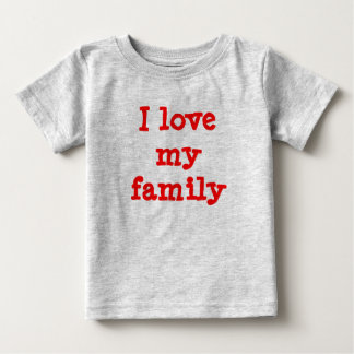 T-shirt Pour Bébé J'aime ma famille