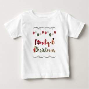 T-shirt Pour Bébé J'aime ma famille, Noël, Noël