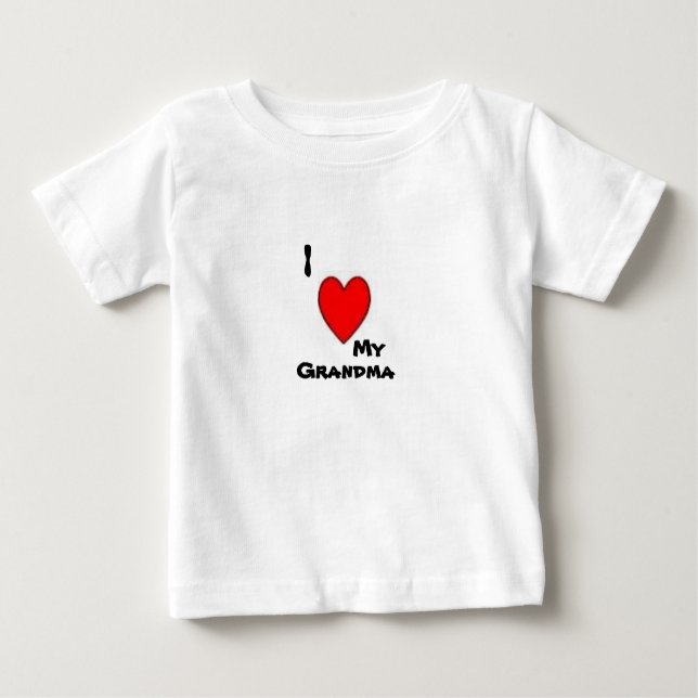 T-shirt Pour Bébé J'aime ma grand-maman (Devant)