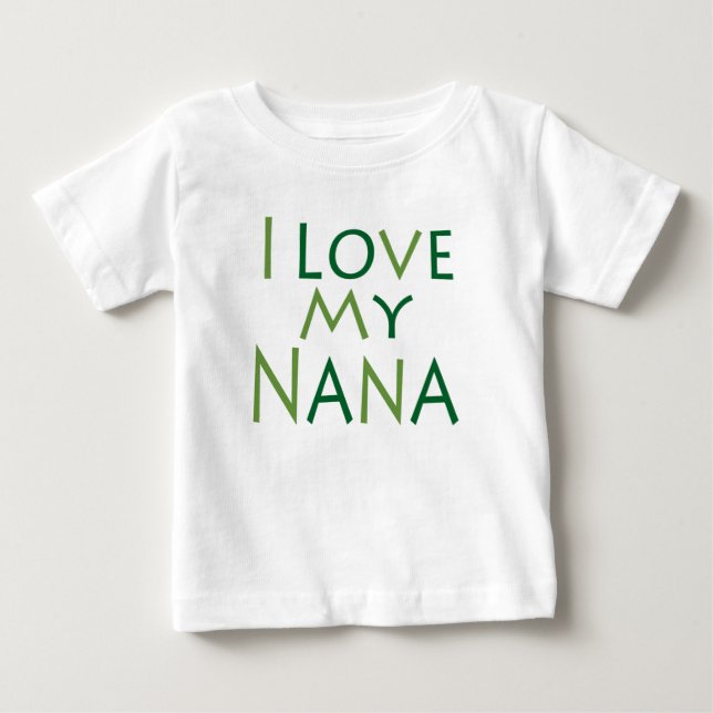 T-shirt Pour Bébé J'aime ma grand-mère (Devant)