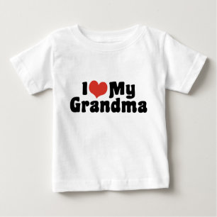 T-shirt Pour Bébé J'Aime Ma Grand-Mère
