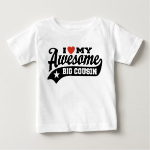 T-shirt Pour Bébé J'Aime Ma Grande Cousin Étonnante