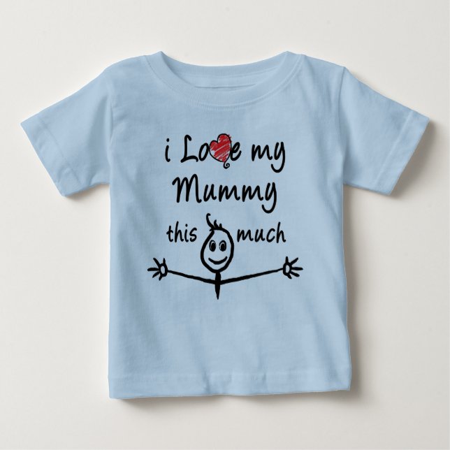 T-shirt Pour Bébé J'aime ma maman ! (Devant)