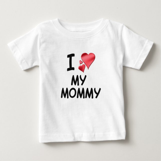 T-shirt Pour Bébé J'aime ma maman (Devant)