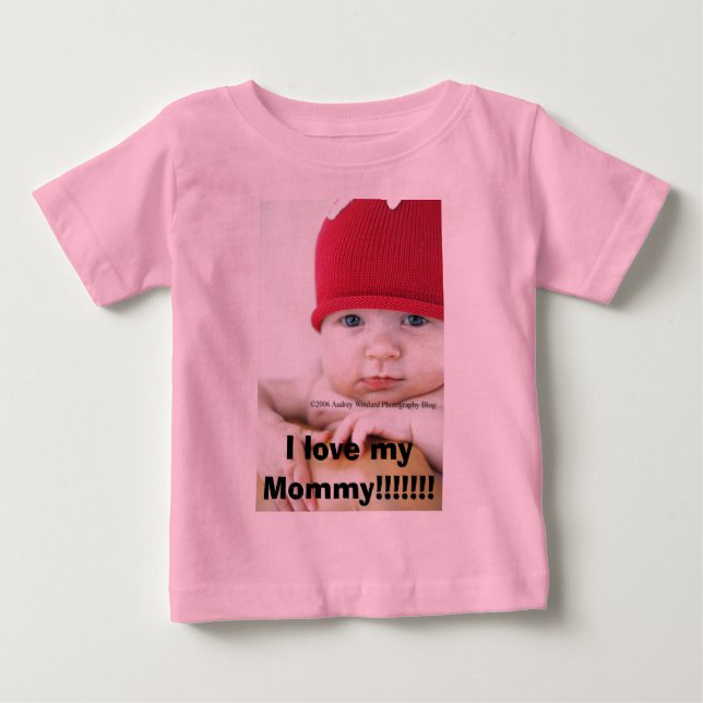 T-shirt Pour Bébé J'aime ma maman ! ! ! ! ! ! ! (Devant)