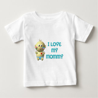 T-shirt Pour Bébé J'aime ma maman Bouncing Baby avec le coeur et les
