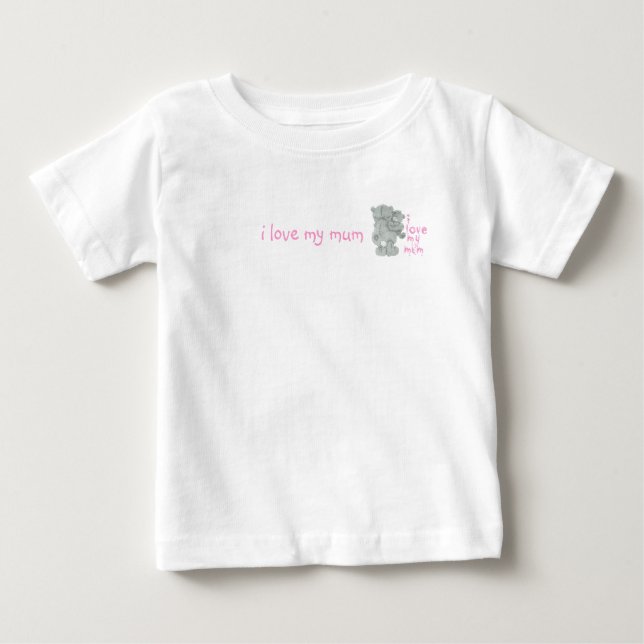 T-shirt Pour Bébé j'aime ma maman, j'aime ma maman (Devant)