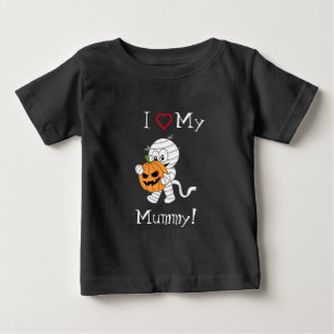 T-shirt Pour Bébé J'aime ma maman Joy Halloween Mignon Garçon Mummy