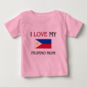 T-shirt Pour Bébé J'aime ma maman philippine