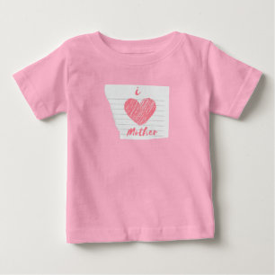 T-shirt Pour Bébé j'aime ma mère