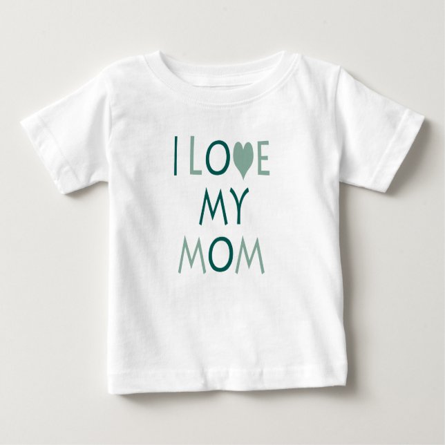 T-shirt Pour Bébé J'Aime Ma Mère Bébé Tee (Devant)