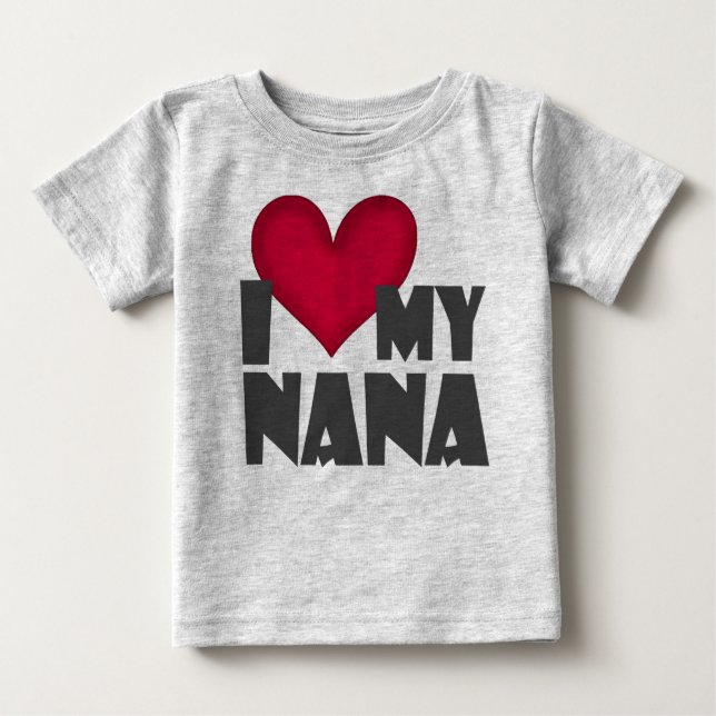 T-shirt Pour Bébé "J'aime ma Nana" bébé Creeper (Devant)