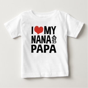 T-shirt Pour Bébé J'Aime Ma Nana Et Mon Papa
