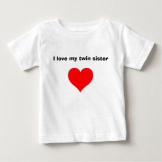 T-shirt Pour Bébé J'aime ma soeur jumelle