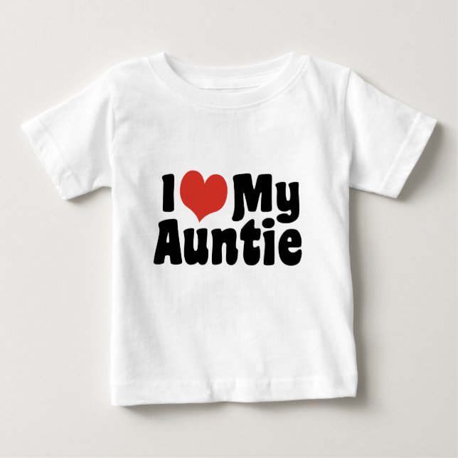 T-shirt Pour Bébé J'Aime Ma Tante (Devant)