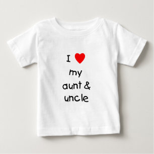 T-shirt Pour Bébé J'aime ma tante et oncle