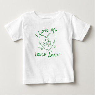 T-shirt Pour Bébé J'aime ma tante irlandaise Cœur de trèfle person