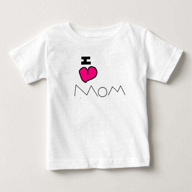T-shirt Pour Bébé j'aime maman (Devant)