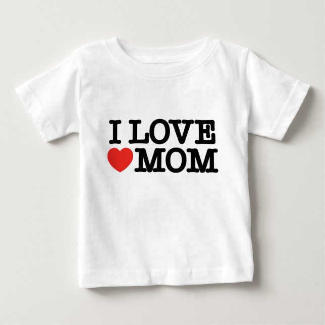 T-shirt Pour Bébé J'aime maman (Devant)