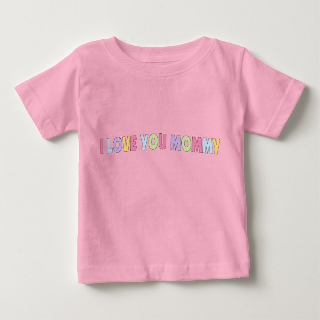 T-shirt Pour Bébé J'aime maman (Devant)