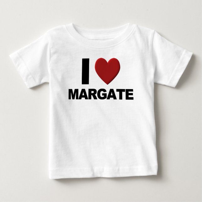 T-shirt Pour Bébé J'aime Margate (Devant)