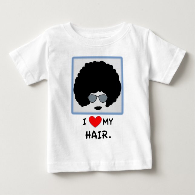 T-shirt Pour Bébé J'aime mes cheveux - Afro (Devant)