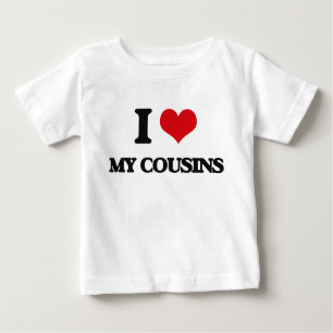 T-shirt Pour Bébé J'aime mes cousins